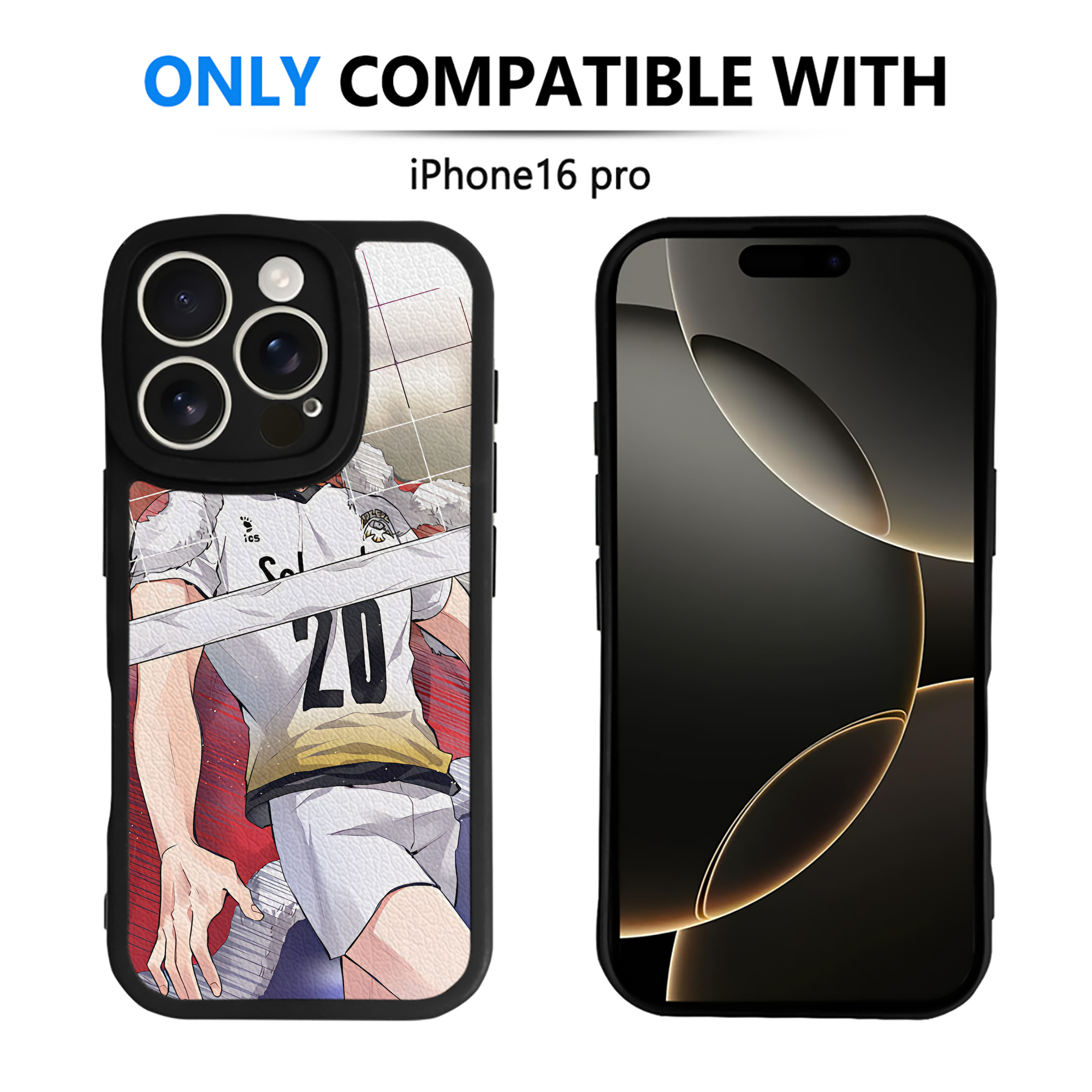 （画像用） ハイキュー!! Haikyu!! 【iPhone 16シリーズ対応】シリコンスマホケース（レザー調） 材質：シリコン